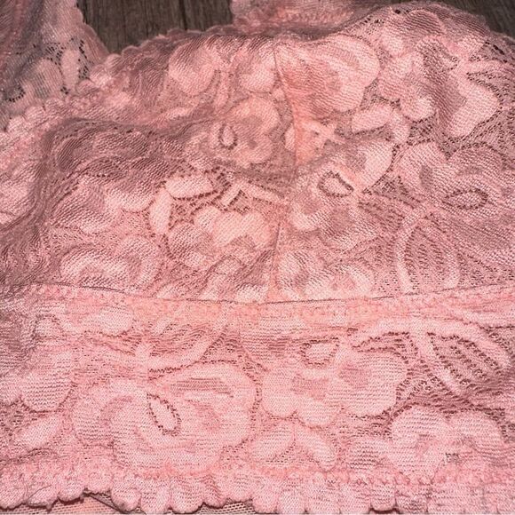 Free people Women's Galloon Lace Racerback peach sz M - Picture 3 of 5